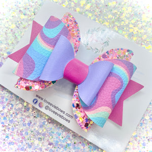 Paddle Pop Double Glitter Bow