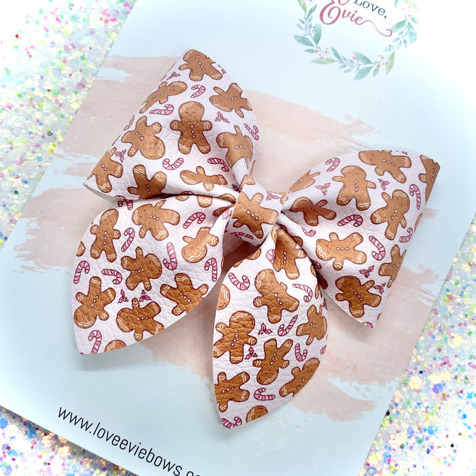 Gingerbread Man Sailor Bow