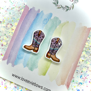 Purple Boots Studs