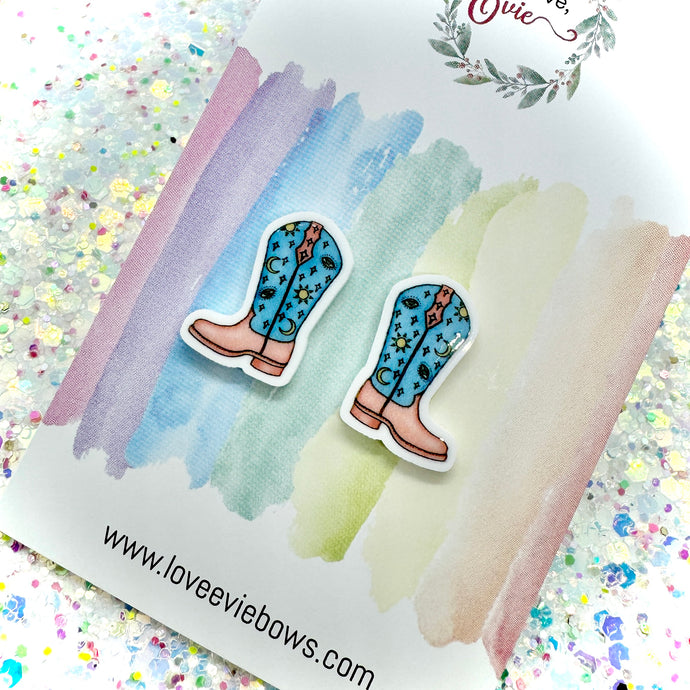 Blue Boots Studs