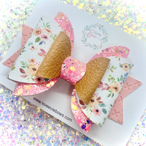 Faith Double Glitter Bow