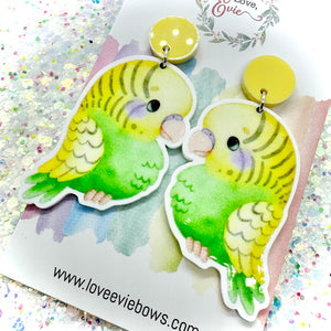 Green Budgie Dangles