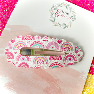 Rainbow Love Jumbo Snap Clip