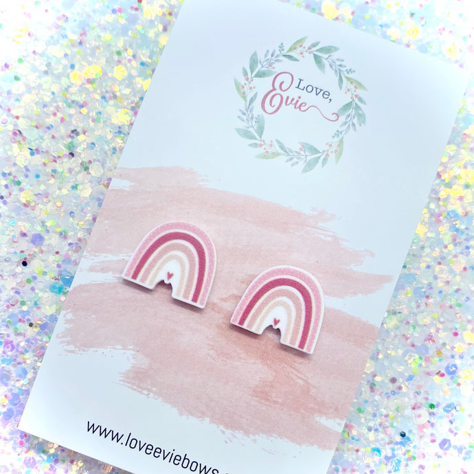 Pink Rainbow Studs