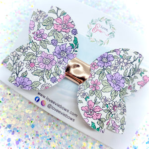 Olivia Purple Signature Clip Bow