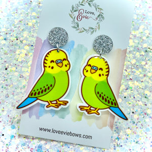 Green Budgie Dangles