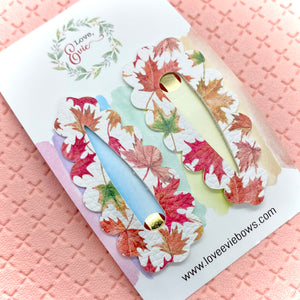 Floral Deer Snap Clip Set