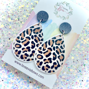 Leopard Teardrop Dangles