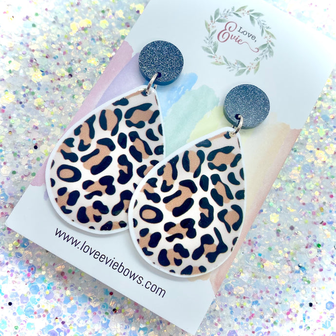 Leopard Teardrop Dangles