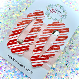 Candy Cane Stripes Snap Clips